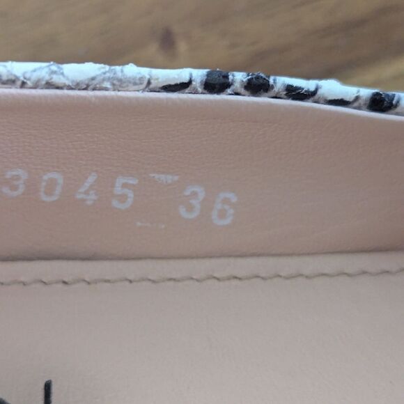 AGL Embossed Snakeskin Leather Flats 6/36 Rock Glam Boho Preppy Chic Whimsigoth - Picture 2 of 13